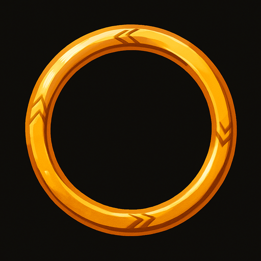 Cerceau dorée.
In-Game asset.  2d.  High contrast.  No shadows