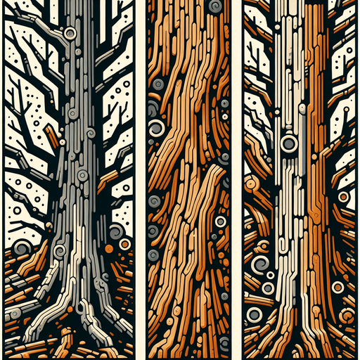 infinite scrolling 2d flat tree trunk.
Single Game Texture. In-Game asset. 2d. Blank background. High contrast. No shadows.