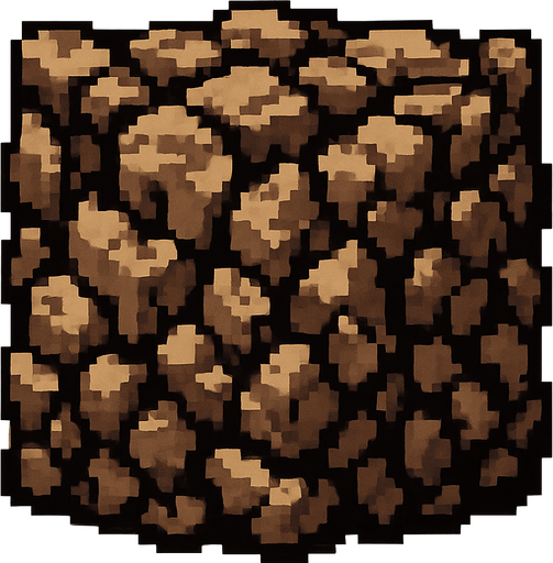 roca madre.
In-Game asset.  2d.  High contrast.  No shadows. pixelart