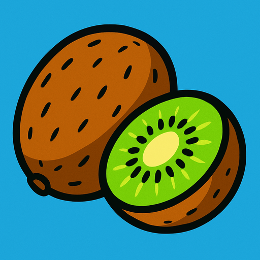 Kiwi.
In-Game asset.  2d.  High contrast.  No shadows
