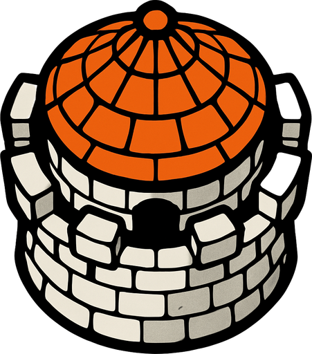 tower look on top.
In-Game asset.  2d.  High contrast.  No shadows