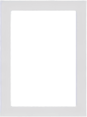 4:3 Simple rectangle white outline. Black background