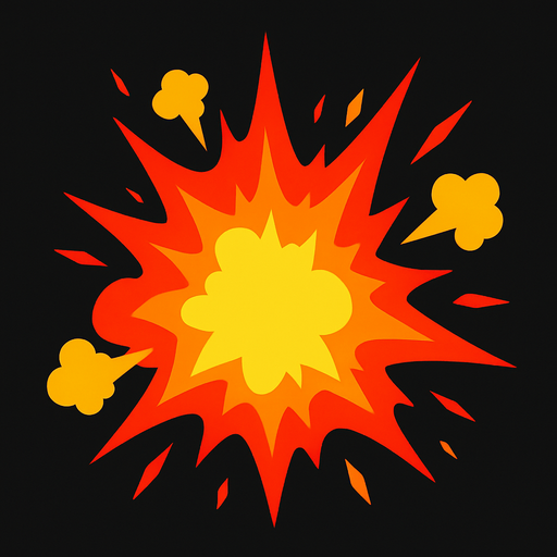 Explosion!.
In-Game asset.  2d.  High contrast.  No shadows