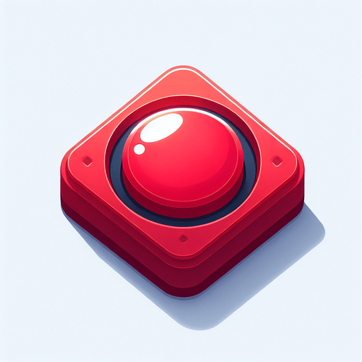 A red button.
Single Game Texture.  In-Game asset.  2d.  Blank background.  High contrast.  No shadows