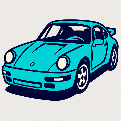porsche.
In-Game asset.  2d.  High contrast.  No shadows