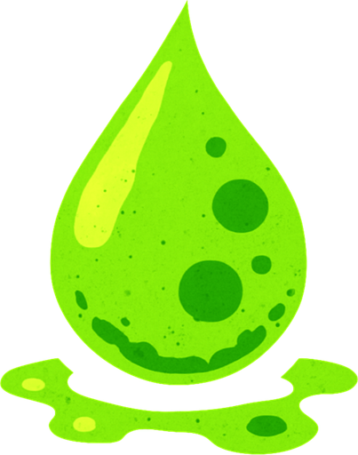 gota de acido.
In-Game asset.  2d.  High contrast.  No shadows