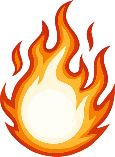 Bola de fuego de color blanco.
In-Game asset.  2d.  High contrast.  No shadows