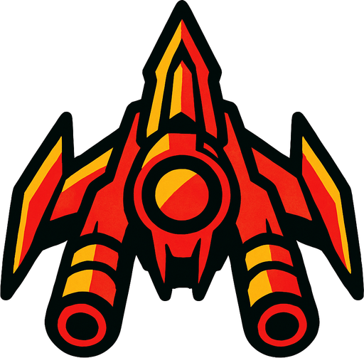 enemy ship.
In-Game asset.  2d.  High contrast.  No shadows