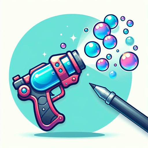 Bubble Shooting Gun.
Single Game Texture. In-Game asset. 2d. Blank background. High contrast. No shadows.