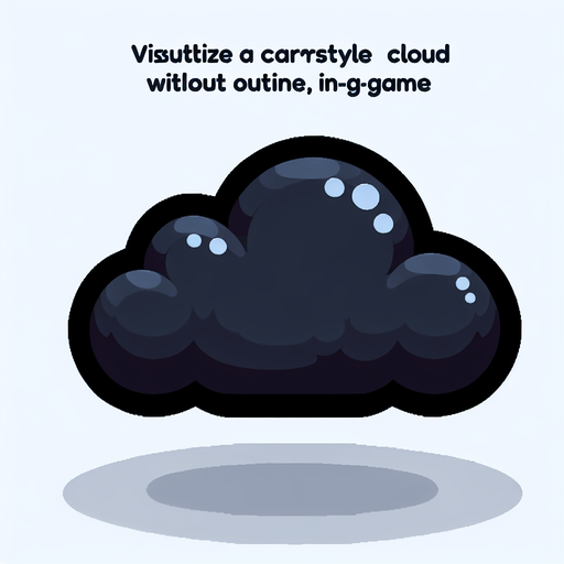 Облако, мультяшное, без обводки, темное.
Single Game Texture.  In-Game asset.  2d.  Blank background.  High contrast.  No shadows