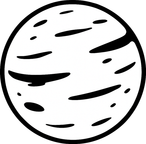 Pure White Planet.
In-Game asset.  2d.  High contrast.  No shadows