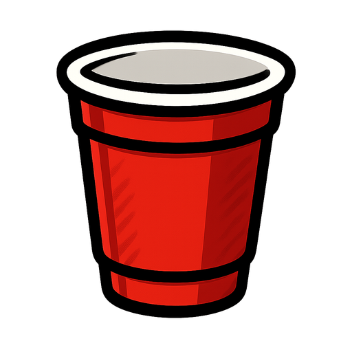 Red cup.
In-Game asset.  2d.  High contrast.  No shadows