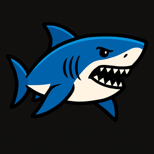 shark.
In-Game asset.  2d.  High contrast.  No shadows