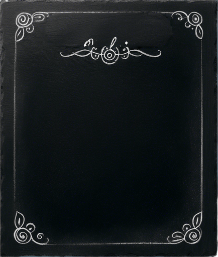 Small Title "ELIXIR" handwritten in chalk. aligned top