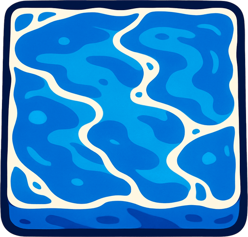 water look on top.
In-Game asset.  2d.  High contrast.  No shadows