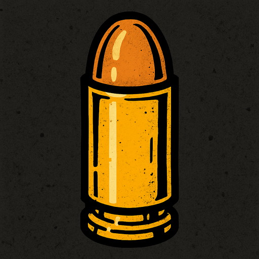 Tabanca mermisi tasarla.
In-Game asset.  2d.  High contrast.  No shadows