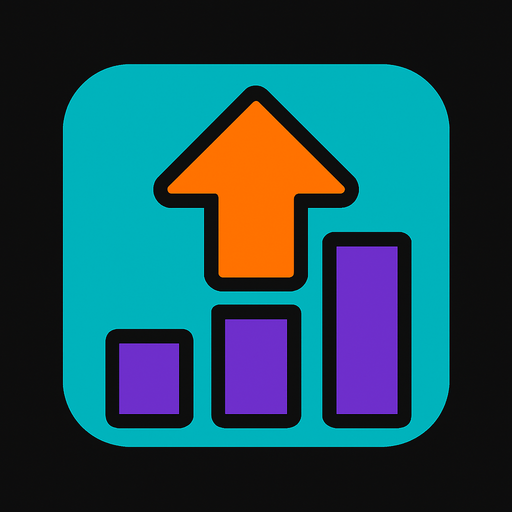 upgrad icon.
In-Game asset.  2d.  High contrast.  No shadows