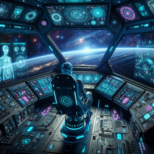 a futuristic space fighter cockpit.