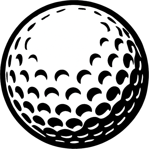 White Golf Ball.
In-Game asset.  2d.  High contrast.  No shadows