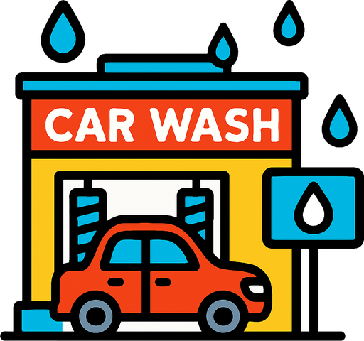 carwash bussiness.
In-Game asset.  2d.  High contrast.  No shadows