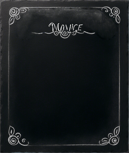 Text "NOVICE BREW" handwritten in white chalk