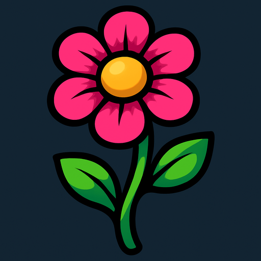 Flower.
In-Game asset.  2d.  High contrast.  No shadows