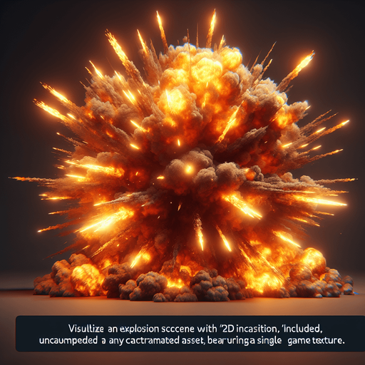 爆炸，里面有“X128”的字样,暖色调.
Single Game Texture. In-Game asset. 2d. Blank background. High contrast. No shadows.