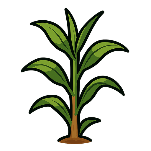 corn stage 2 growth.
In-Game asset.  2d.  High contrast.  No shadows