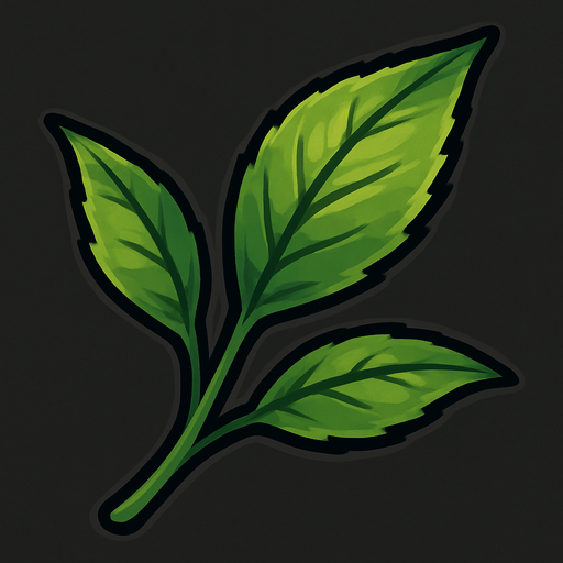 Tea leaf.
In-Game asset.  2d.  High contrast.  No shadows