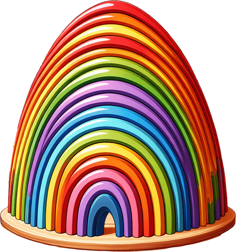 Amazing games background for wooden children’s rainbow stacking tower game.