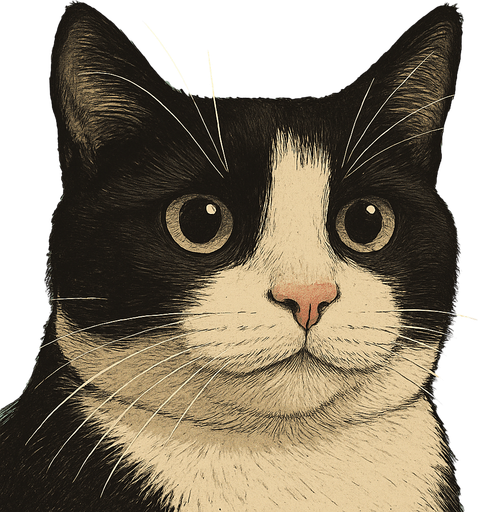 Not the hand with the cat.