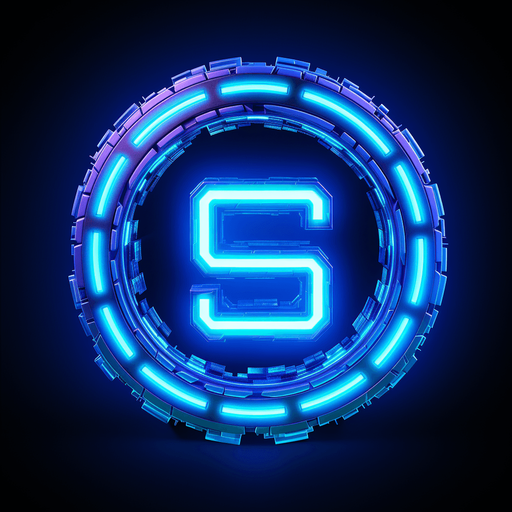 Blue glowing powerup circle with s in center
Single Game Texture. In-Game asset. 2d. Pixelart. White background. Blank background. Low detail. High contrast.