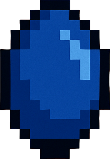 8 bit blueberry seed.
In-Game asset.  2d.  High contrast.  No shadows