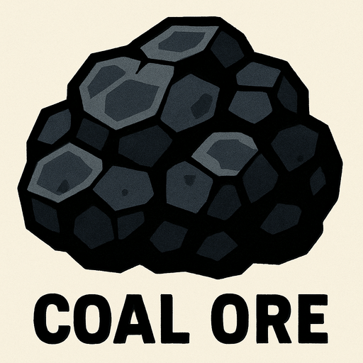 Coal ore.
In-Game asset.  2d.  High contrast.  No shadows