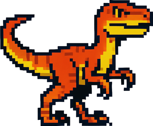 Veliciraptor pixel.
In-Game asset.  2d.  High contrast.  No shadows