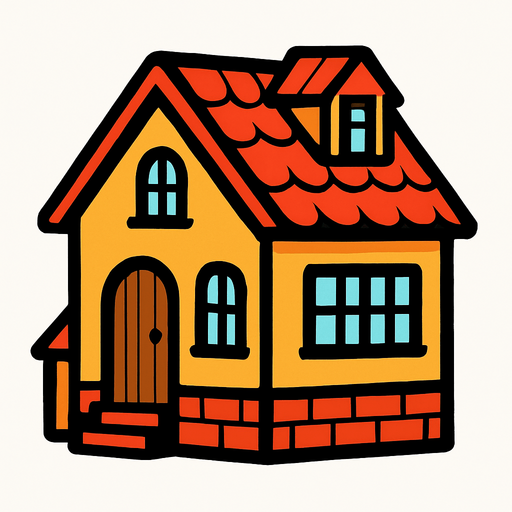house.
In-Game asset.  2d.  High contrast.  No shadows