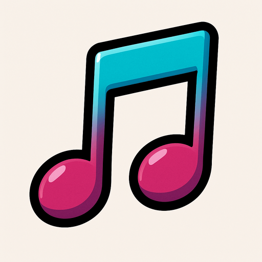 music note.
In-Game asset.  2d.  High contrast.  No shadows
