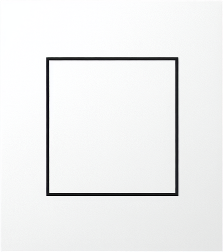 Transparent square with thin black frame