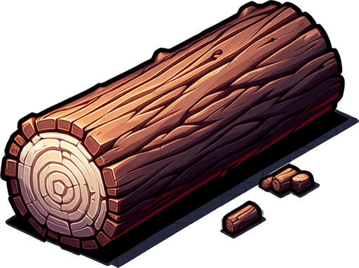 log, 250x60.
Single Game Texture.  In-Game asset.  2d.  Blank background.  High contrast.  No shadows