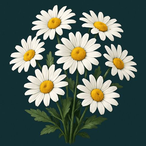 Daisy Bouquet Realistic.
In-Game asset.  2d.  High contrast.  No shadows