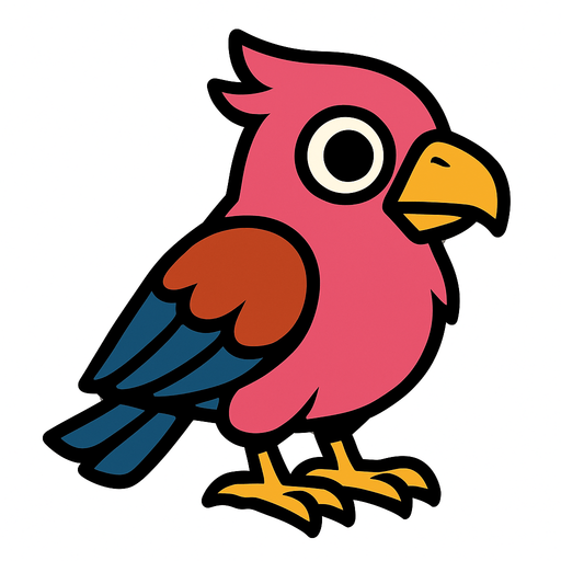 bird no background.
In-Game asset.  2d.  High contrast.  No shadows