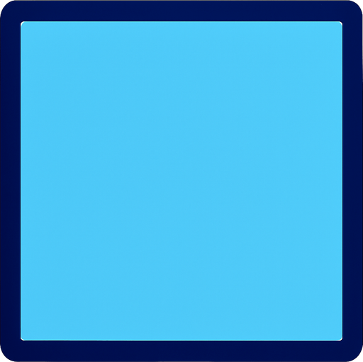 cuadrado celeste.
In-Game asset.  2d.  High contrast.  No shadows