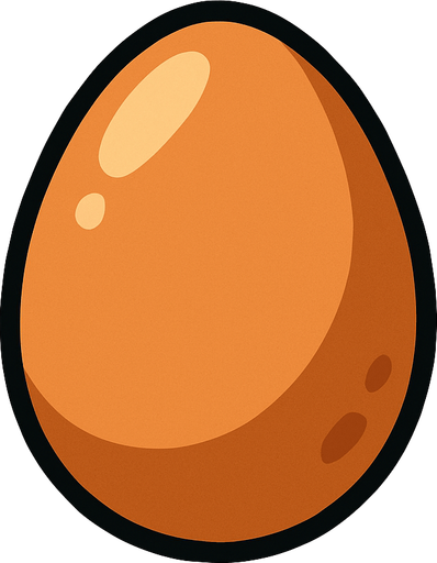 Yumurta.
In-Game asset.  2d.  High contrast.  No shadows