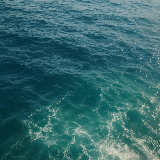 Photorealistic ocean, drone view