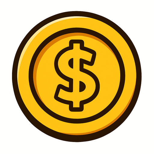 coin.
In-Game asset.  2d.  High contrast.  No shadows