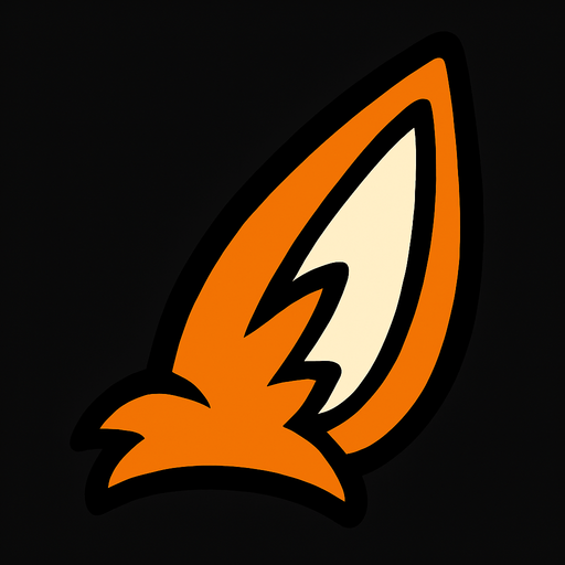 Fox ear.
In-Game asset.  2d.  High contrast.  No shadows