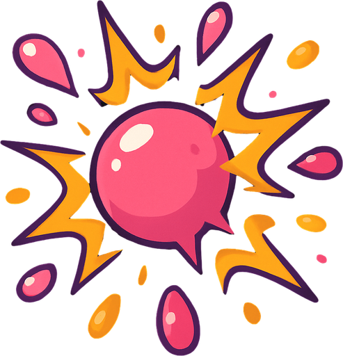 Bubble explode FX.
In-Game asset.  2d.  High contrast.  No shadows