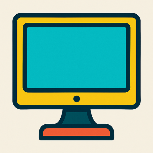 PC Monitör.
In-Game asset.  2d.  High contrast.  No shadows