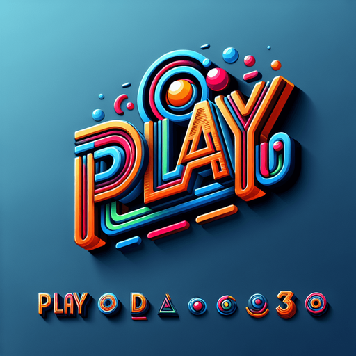 3d logo with text "Play".
high definition