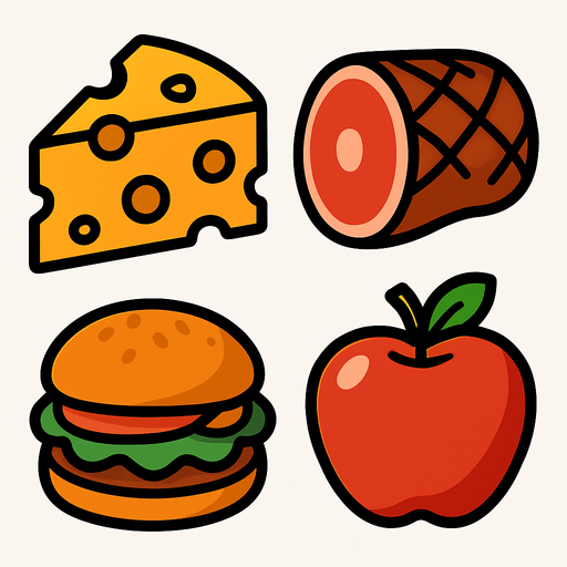food.
In-Game asset.  2d.  High contrast.  No shadows